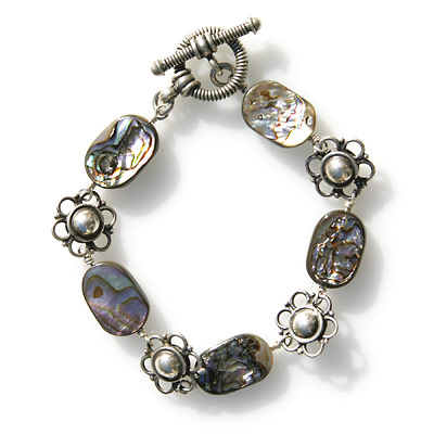 Abalone & Silver Bracelet