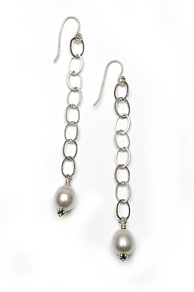 Pearls on Links Earrings