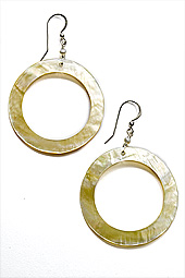 Yellow Mother-of-Pearl Shell Circles