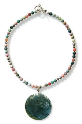 Moss Agate and Fancy Jasper Necklace