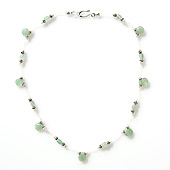 Aventurine and Pearl Cord Necklace